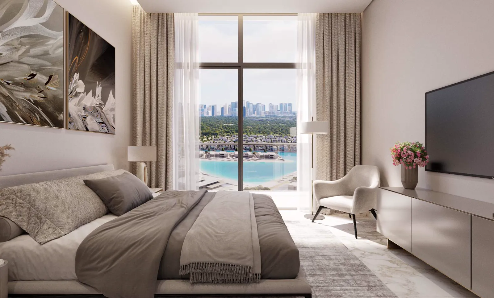 340 Riverside Crescent — bedroom interior render