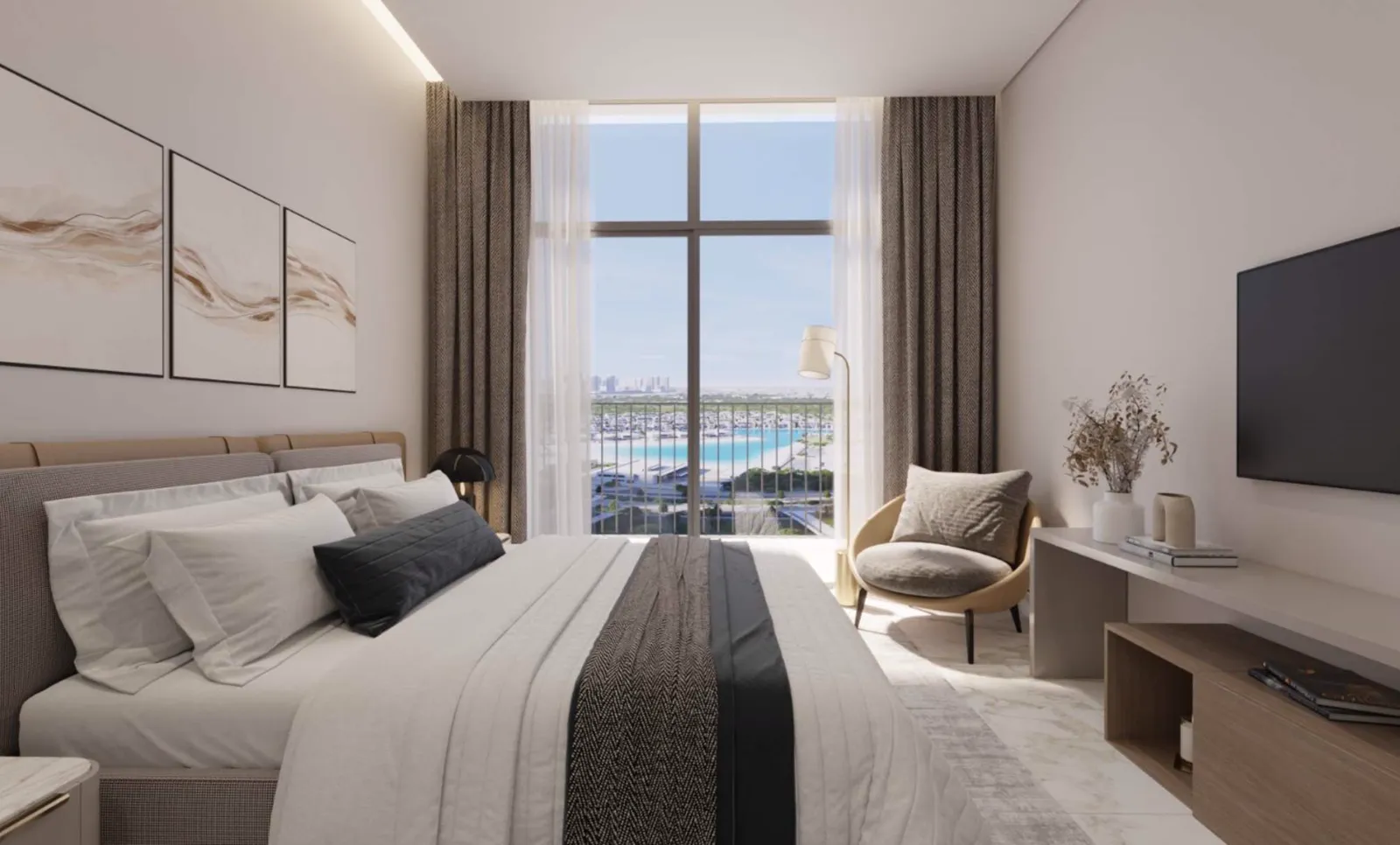 360 Riverside Crescent — bedroom interior render