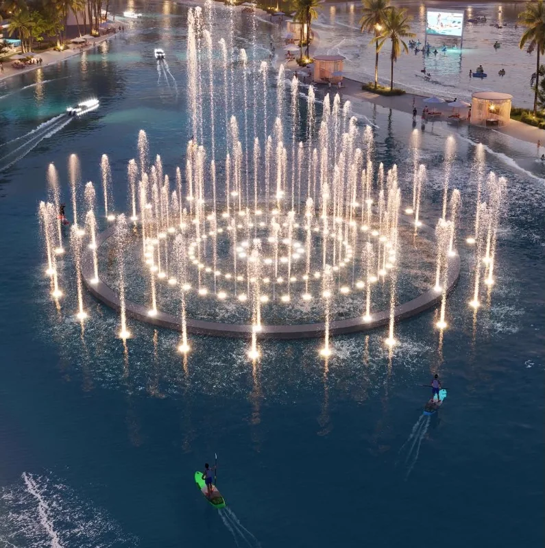 DAMAC Islands — water feature marketing render