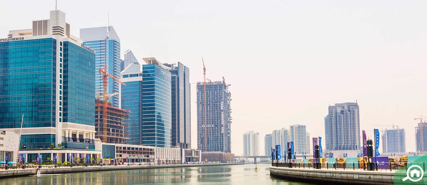 Dubai Marina skyline near Emaar Beachfront — Bayut area guide image