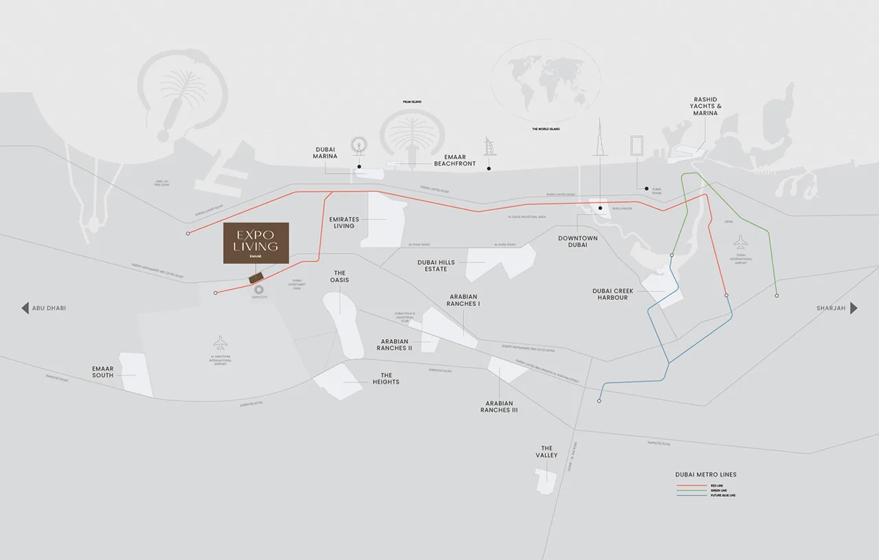 Expo Living community masterplan marketing map