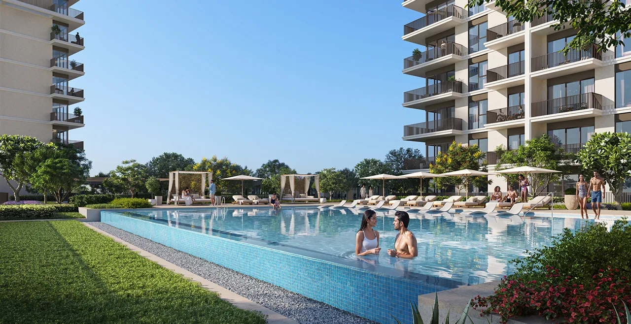 Golf Fields Emaar South — exterior residential elevation marketing still