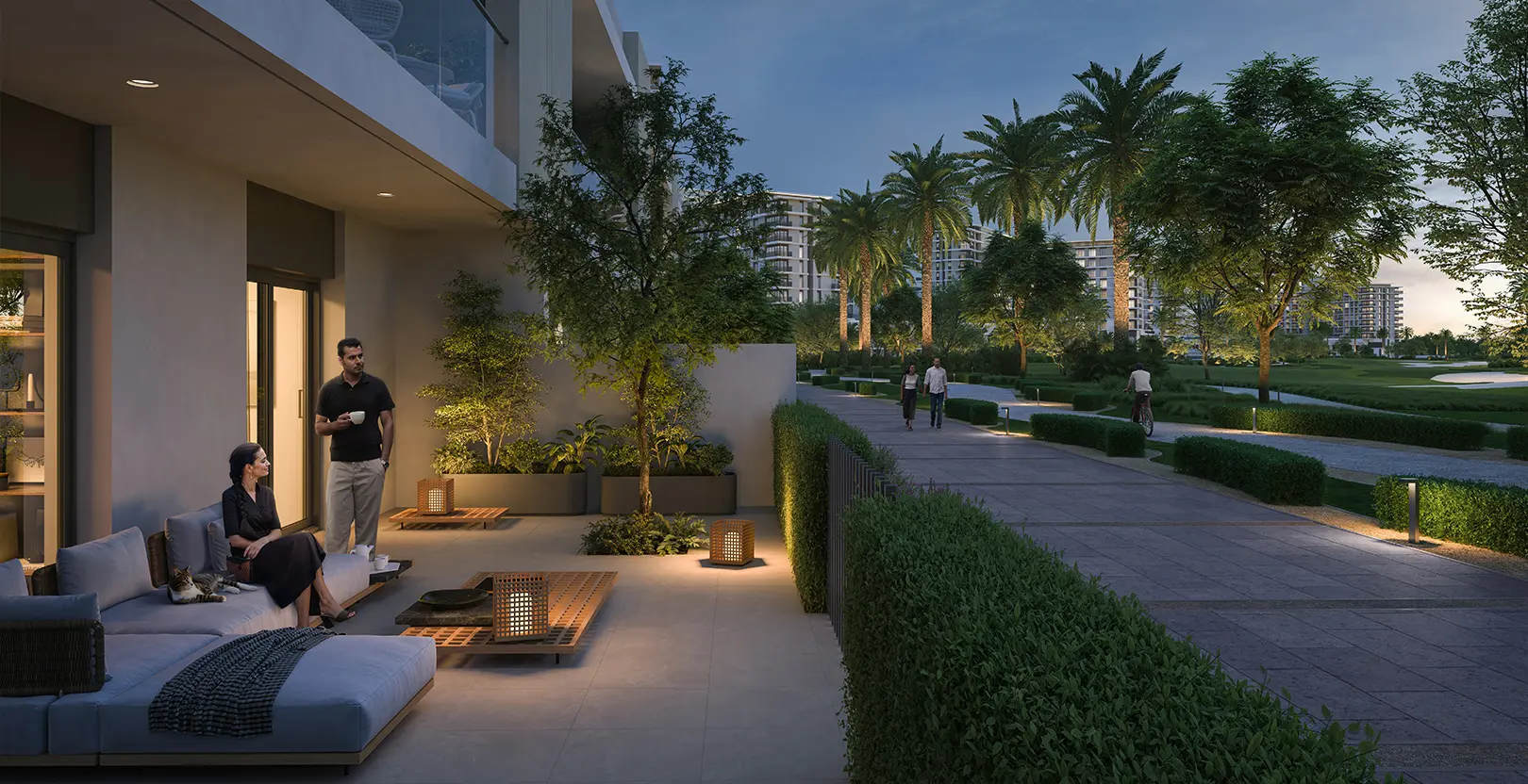Golf Hills — wide exterior render marketing still
