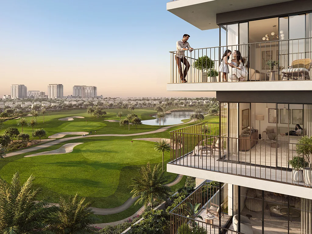 Golf Vale — building façade marketing still