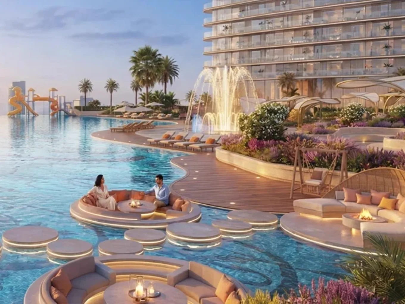Greenz by Danube — resort-style pool amenity marketing render