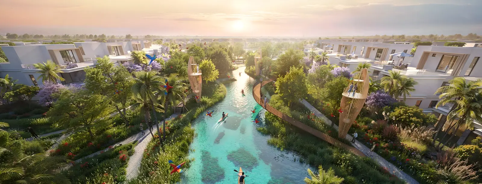 Mauritius — Property Finder marketing wide lagoon still with low-rise homes