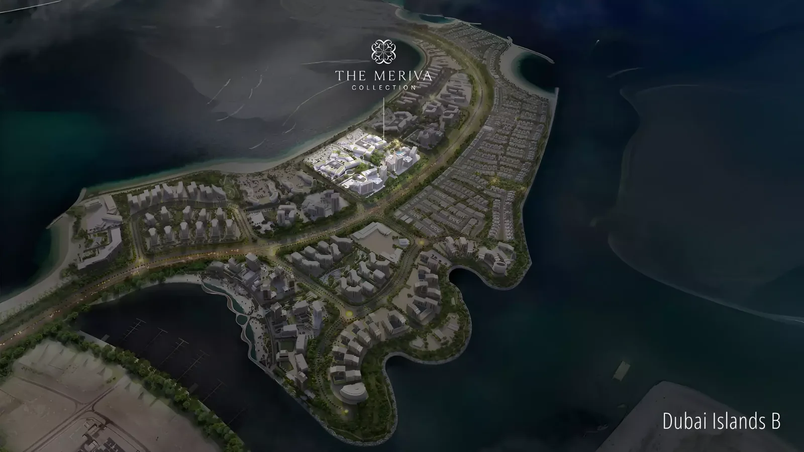 Meriva Shores — masterplan marketing still from Property Finder