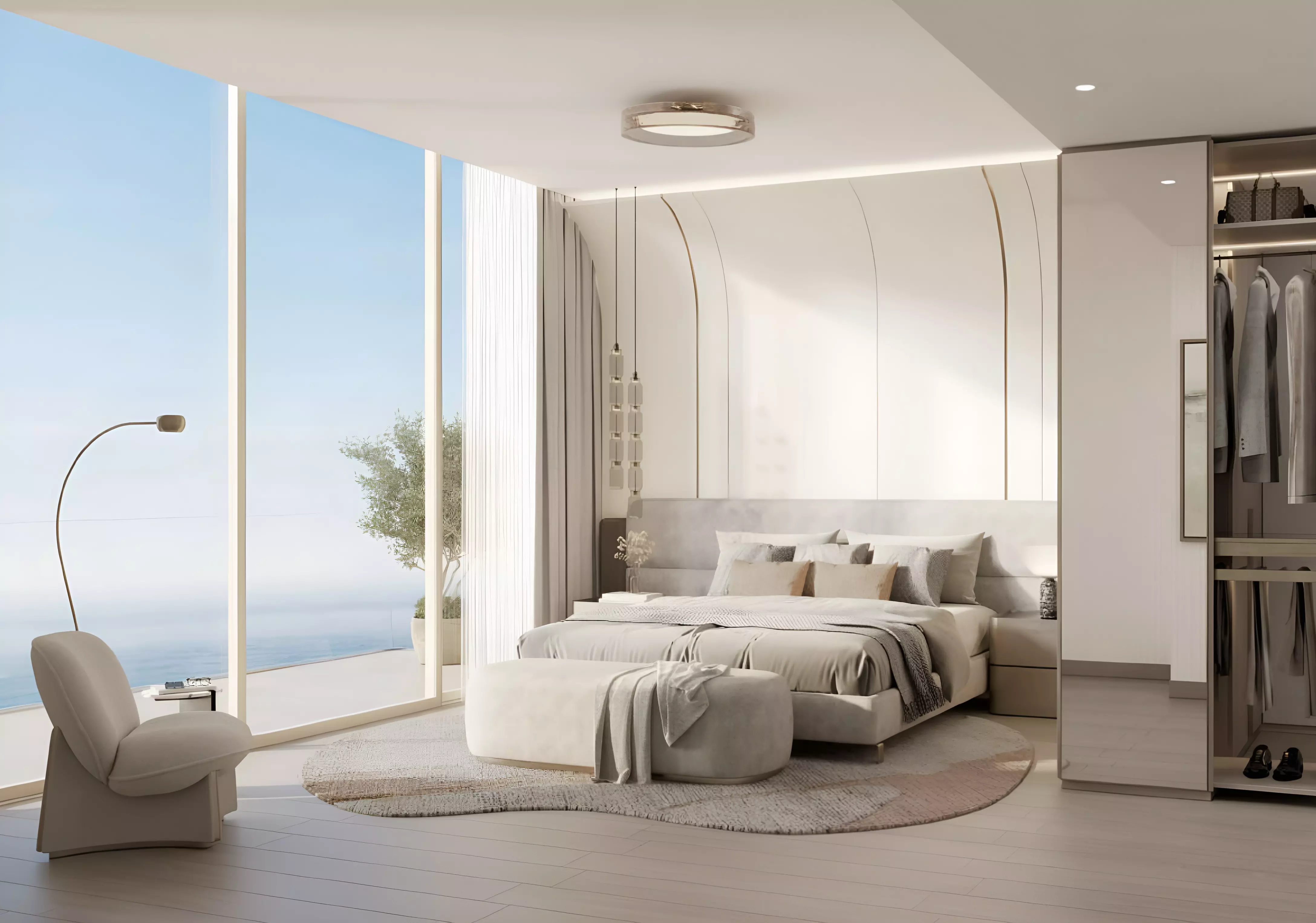 Meriva Collection — high-rise massing marketing still from Property Finder Meriva Sunset gallery
