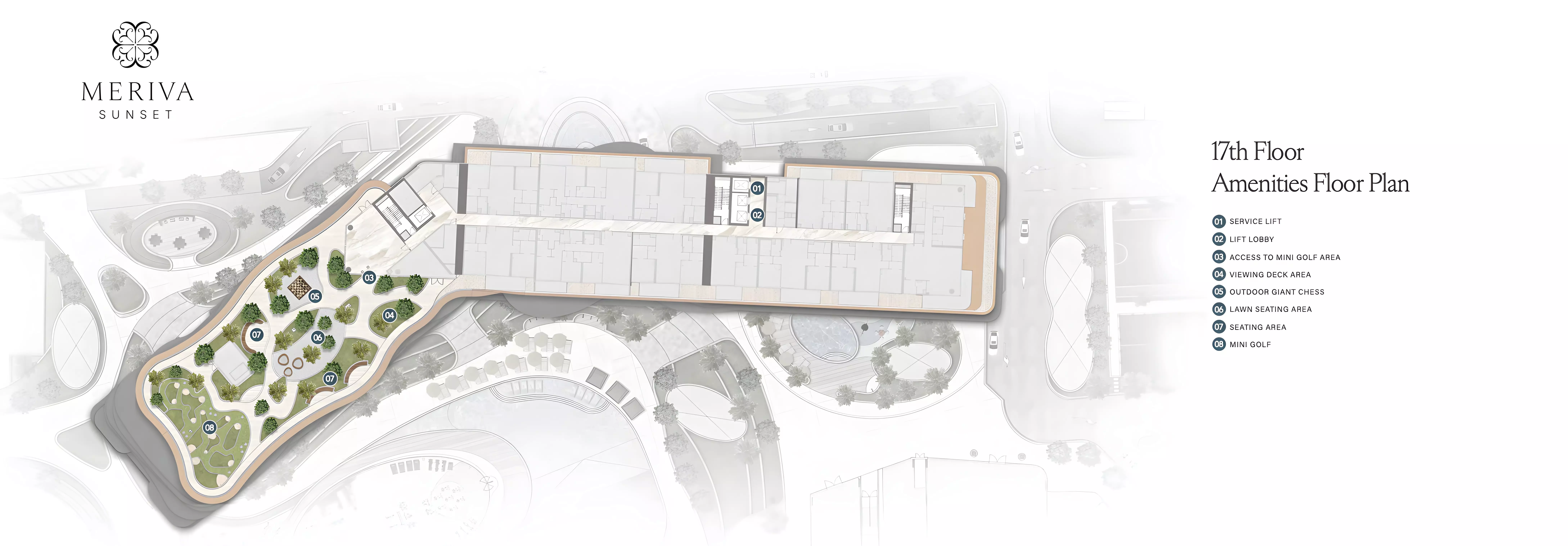 Meriva Sunset — masterplan marketing still from Property Finder