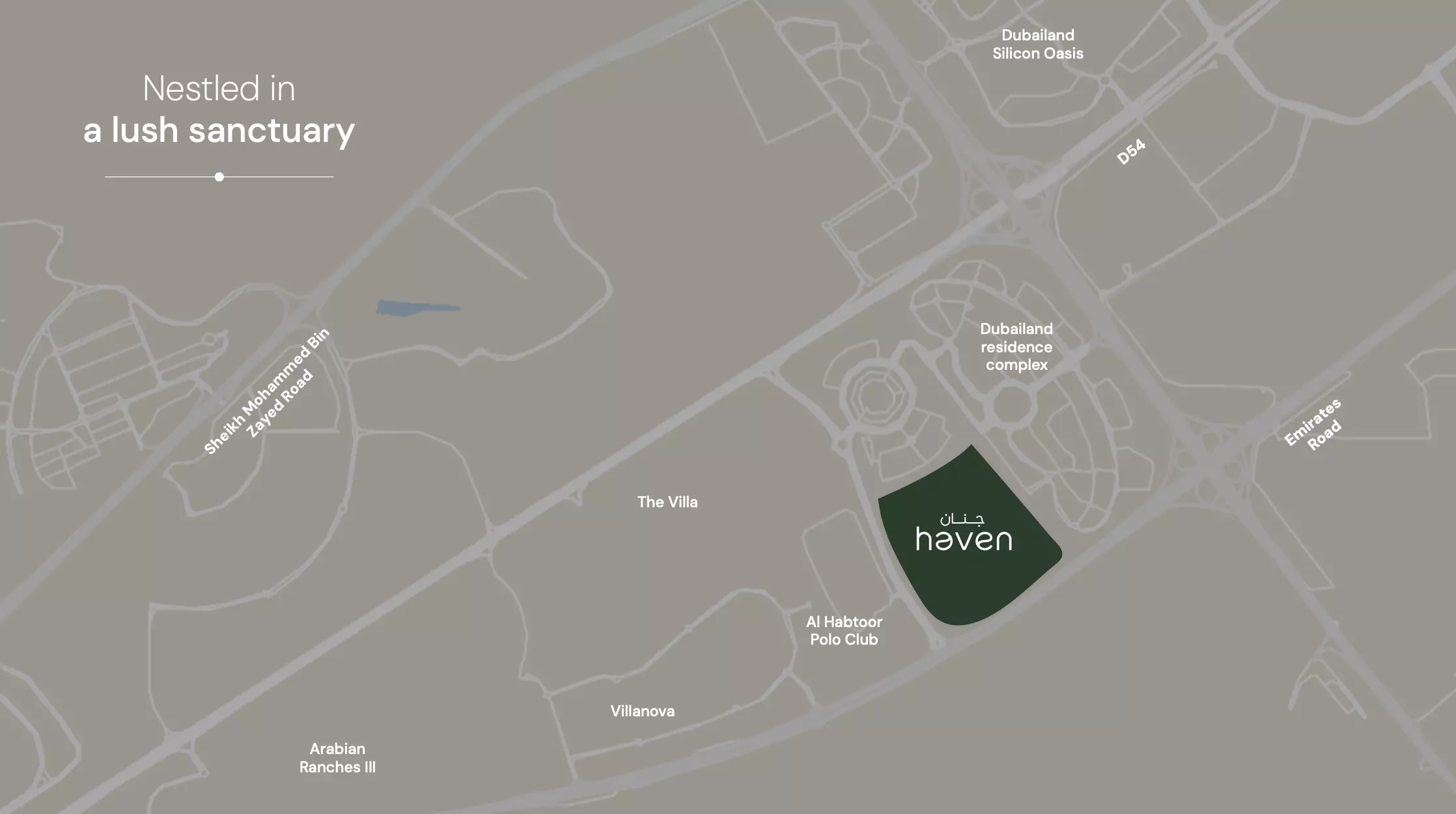 Oasis masterplan marketing still within Haven by Aldar