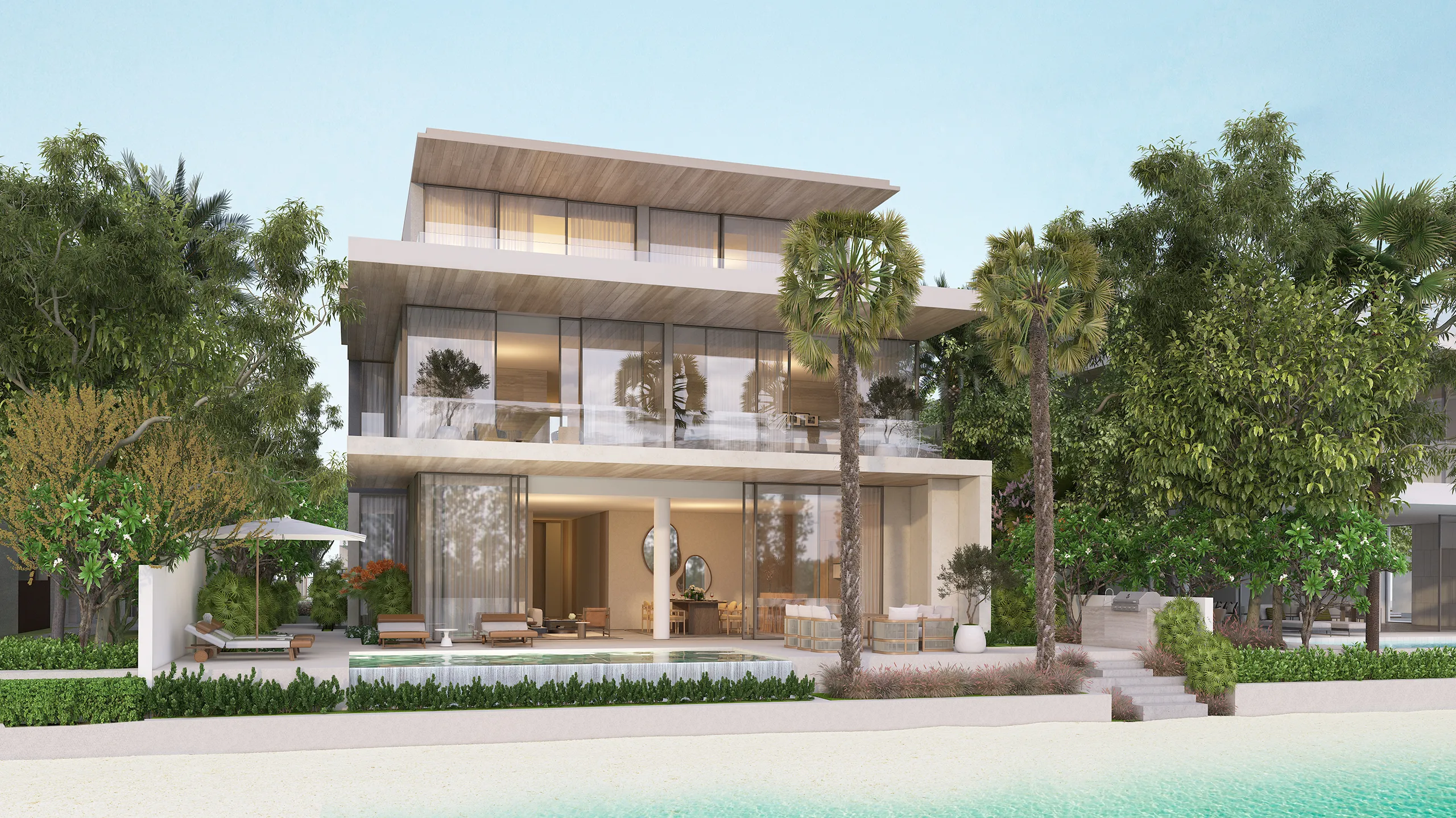 Beach Collection Frond B — Wave Crest villa style exterior marketing still (official Palm Jebel Ali site)