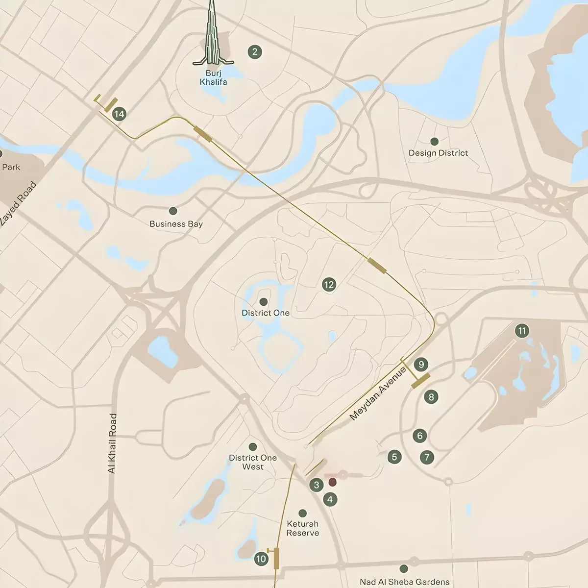 Rabdan Avenue — marketing masterplan / site context still