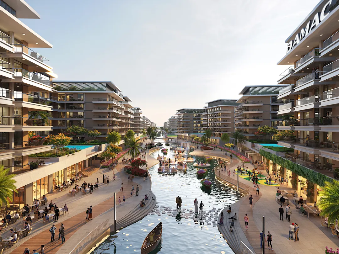 DAMAC Riverside Views — amenity and landscape marketing render