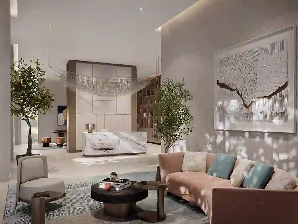 Savanna at Dubai Creek Harbour — interior living marketing render