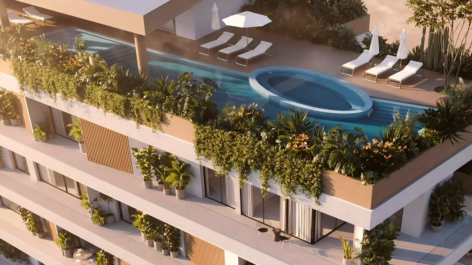 Shore at Lunaya Terraces — landscaped residential marketing still