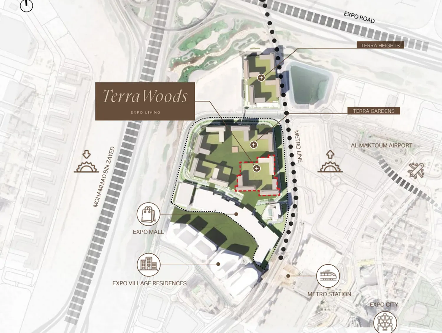 Terra Woods — community exterior and greenery