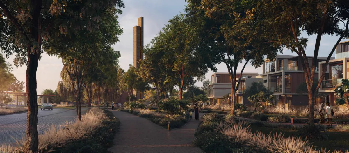 The Acres — Arrival Garden landscape render