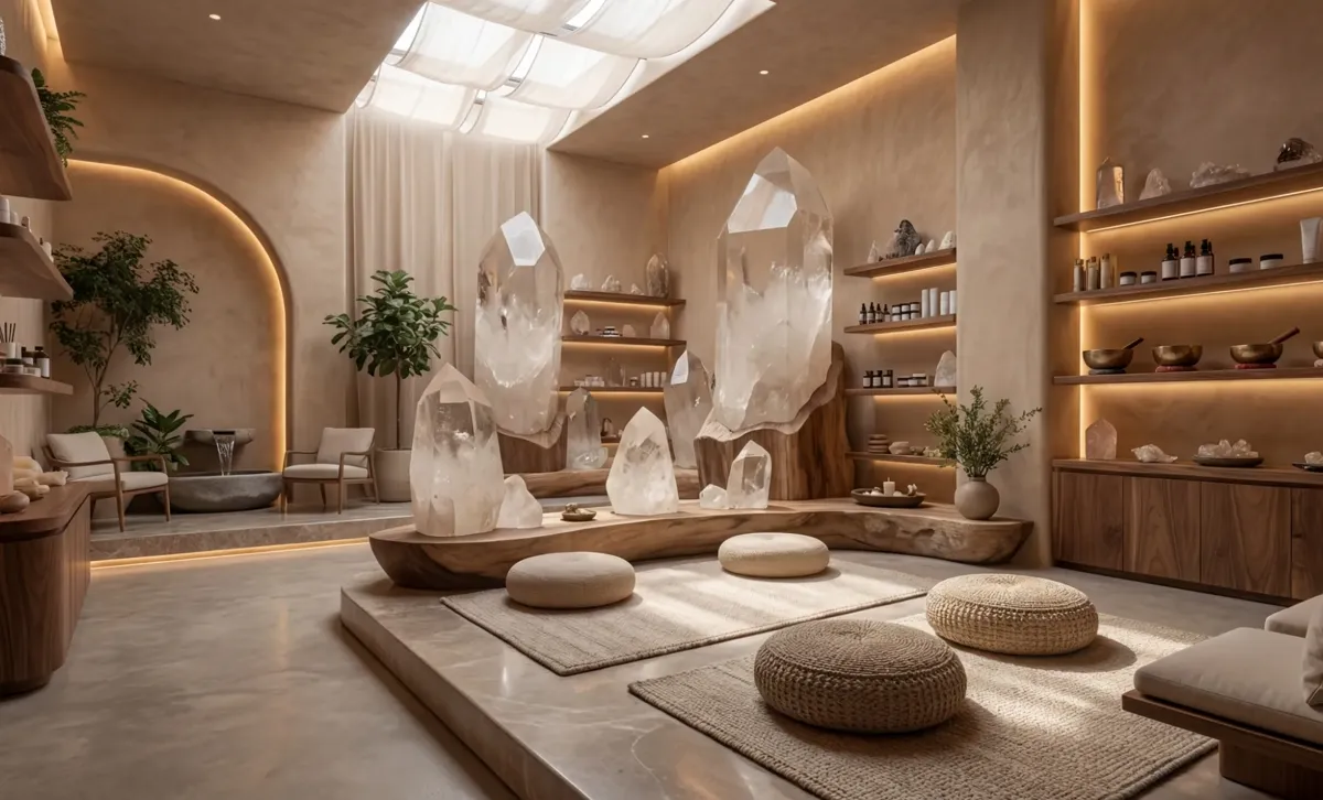 The Brooks — spa salt lounge amenity marketing still