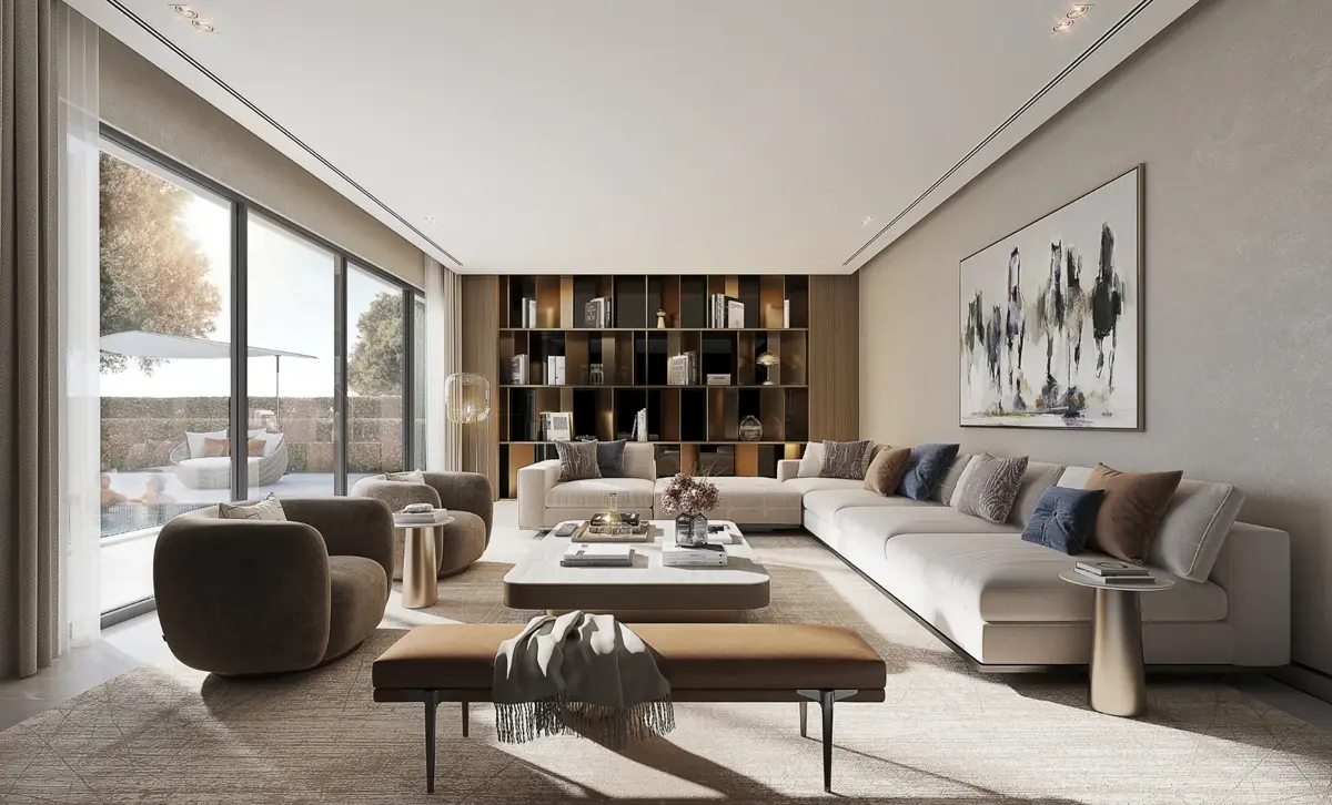 The Greens — formal living interior marketing still