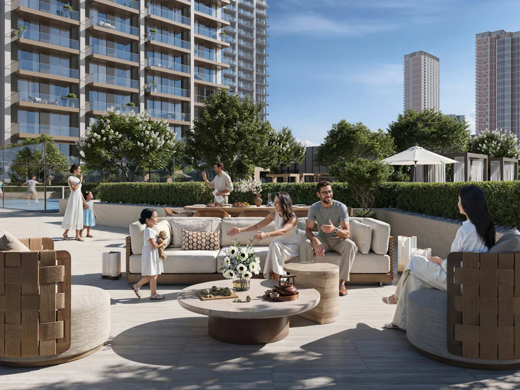 Valia at Dubai Creek Harbour — residential exterior marketing render